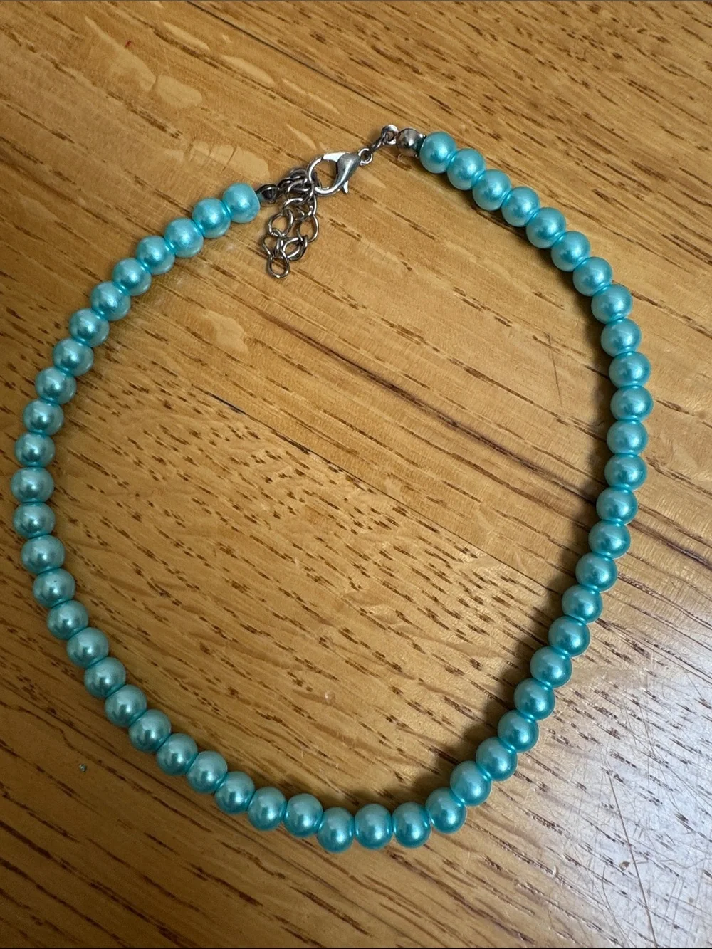 Turquoise Pearl Bead Necklace and Bracelet Set